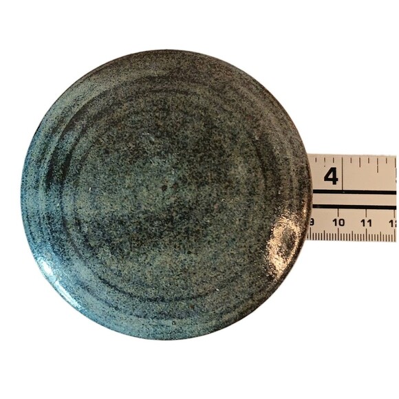 Sherwood Pottery Blue Lidded Jar Brown Swirl Jam Jar Or Trinket Box 3.5" x 2.5" - Picture 11 of 12